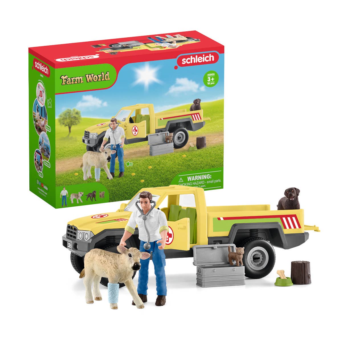 Veterinarian Visit At The Farm Farm Figurine Toys Play Set