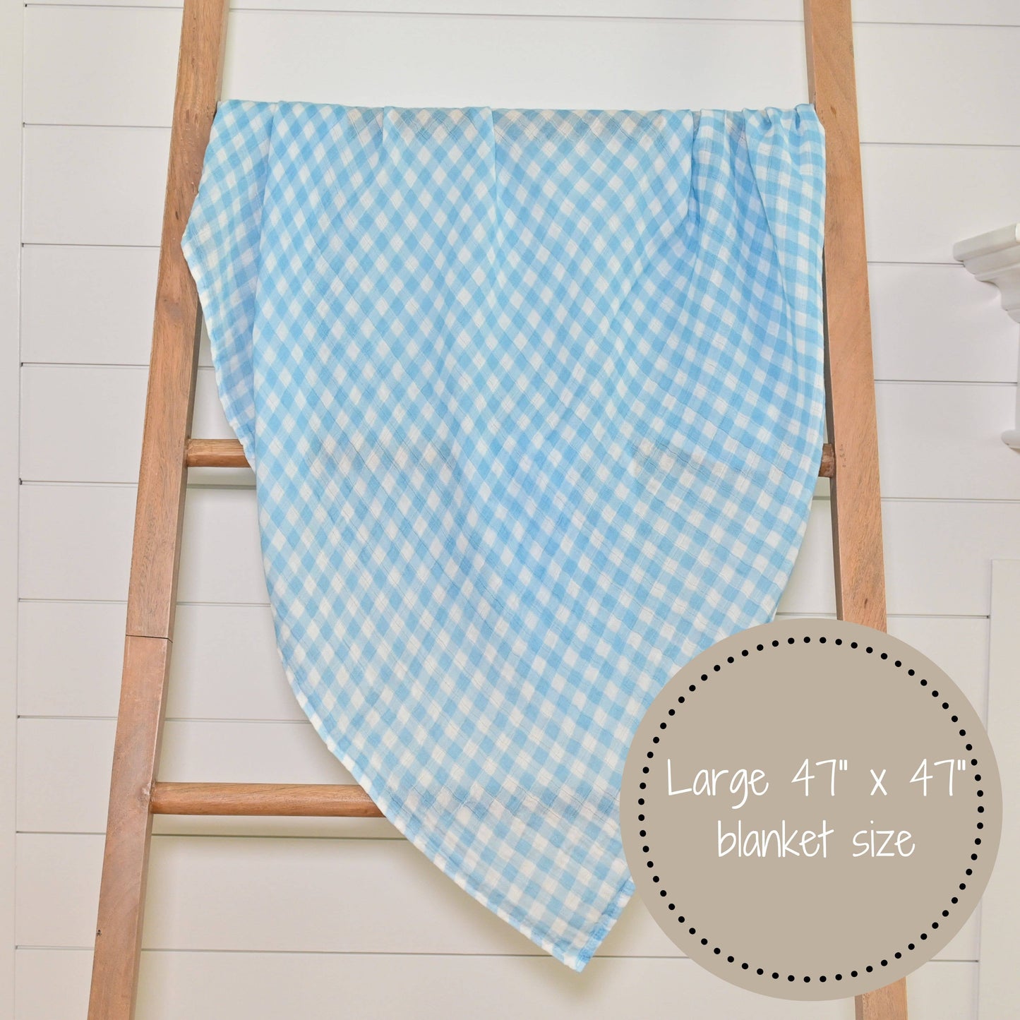 Gingham Style Baby Muslin Cotton Blanket