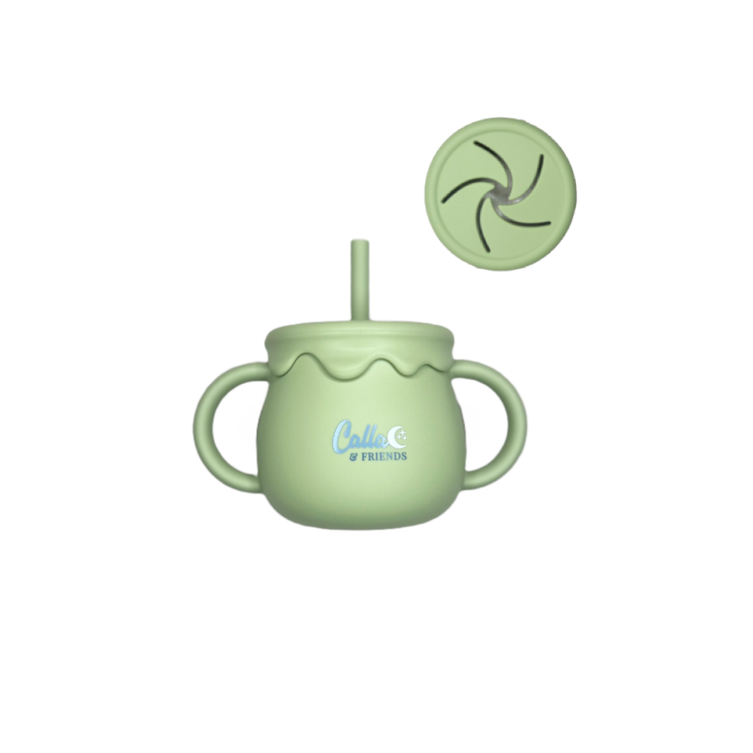 You Are My Sunshine 3-in-1 Straw Snack Cup: Powder Blue