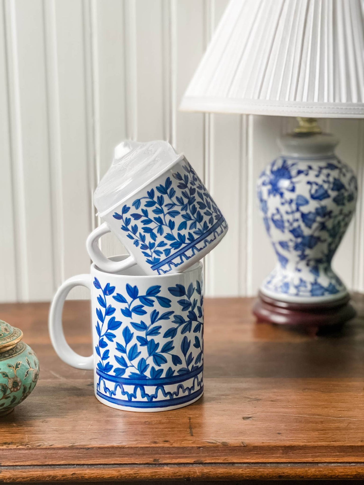 Blue and White Mama and Me Cup Set