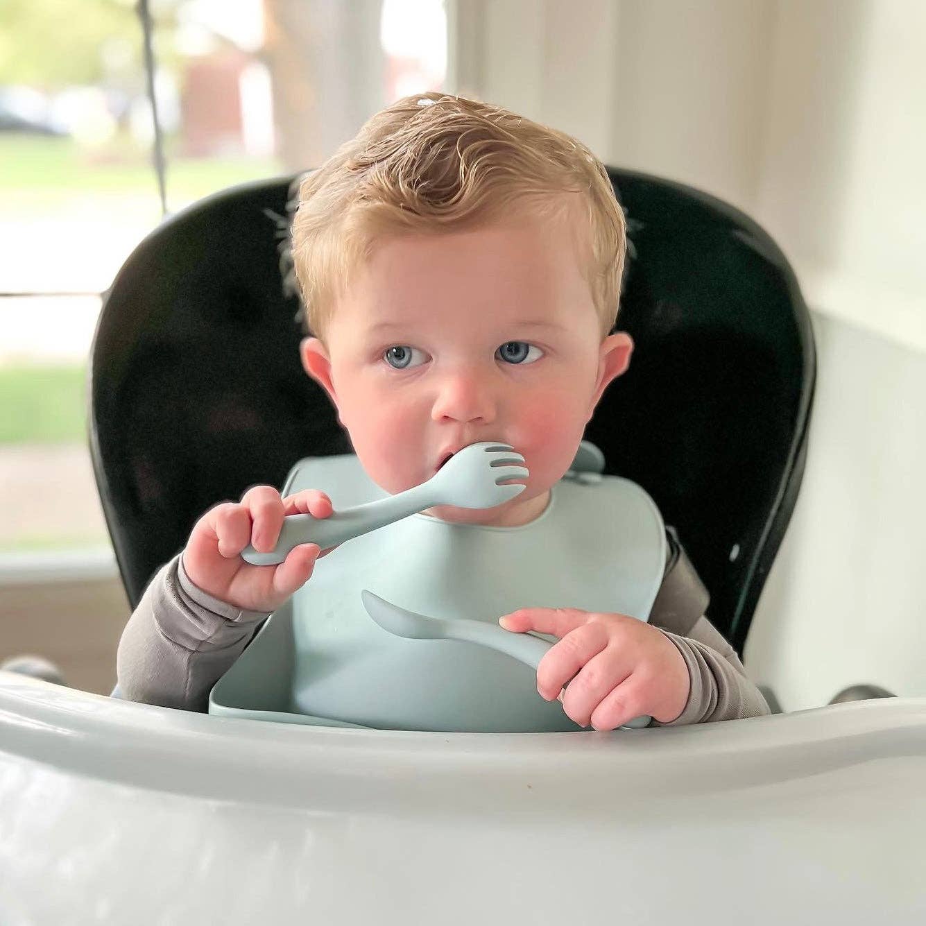 My First Silicone Utensils: Spring Green