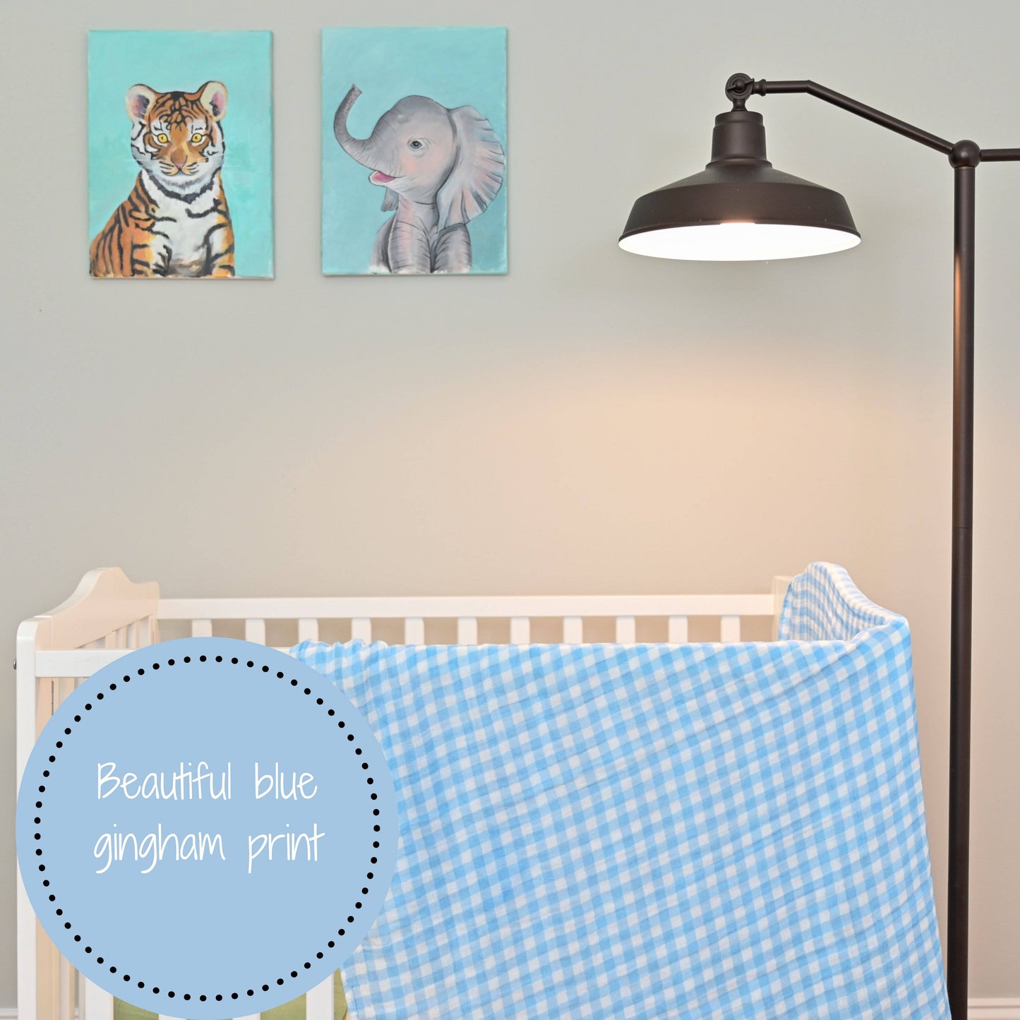 Gingham Style Baby Muslin Cotton Blanket
