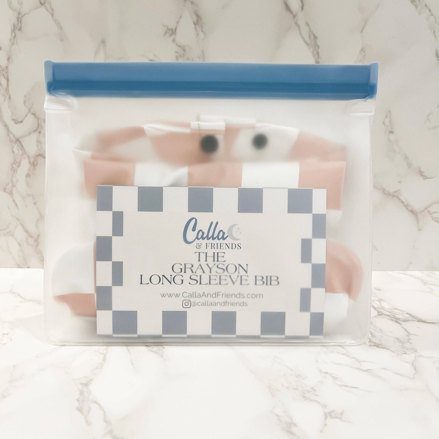 The Grayson Long Sleeve Bib - Leopard: Petal Pink