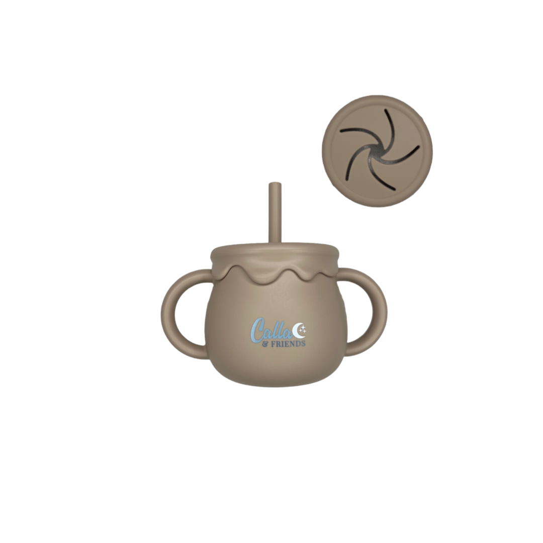 You Are My Sunshine 3-in-1 Straw Snack Cup: Petal Pink