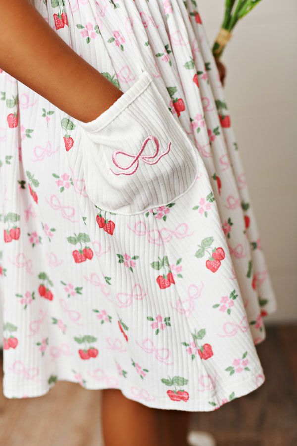 Strawberry Ribbed Dress