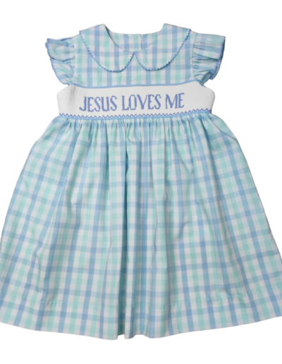 Jesus Loves Me Smocked Dress