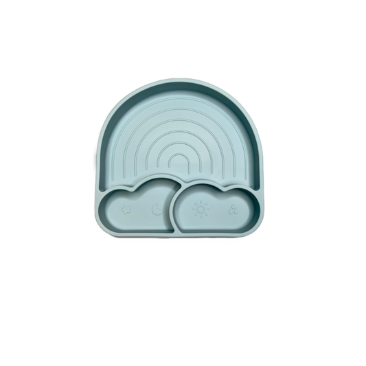 You Are My Sunshine Rainbow Plate: Powder Blue