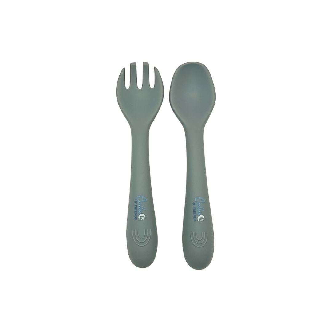 My First Silicone Utensils: Spring Green