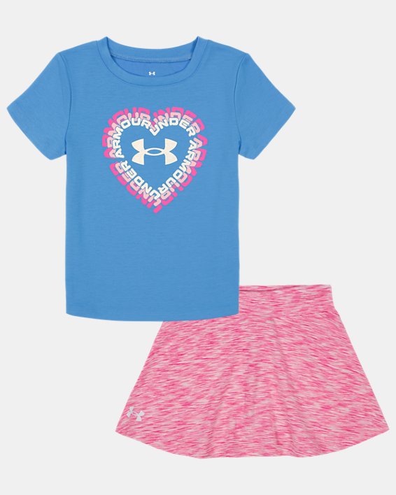 Glitter Heart Skort Set
