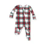 Holiday Plaid 2 Way Footie