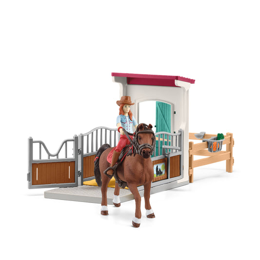 Horse Box With Hannah & Cayenne Playset With Horse And Ride