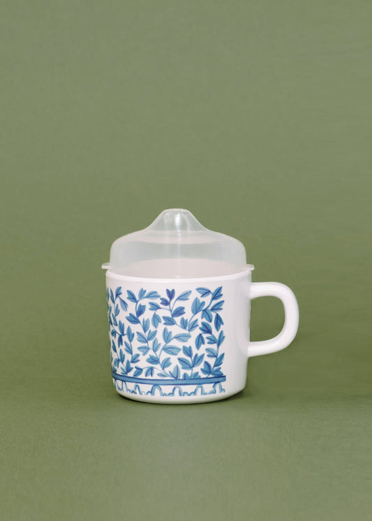 Blue and White Sippy Cup