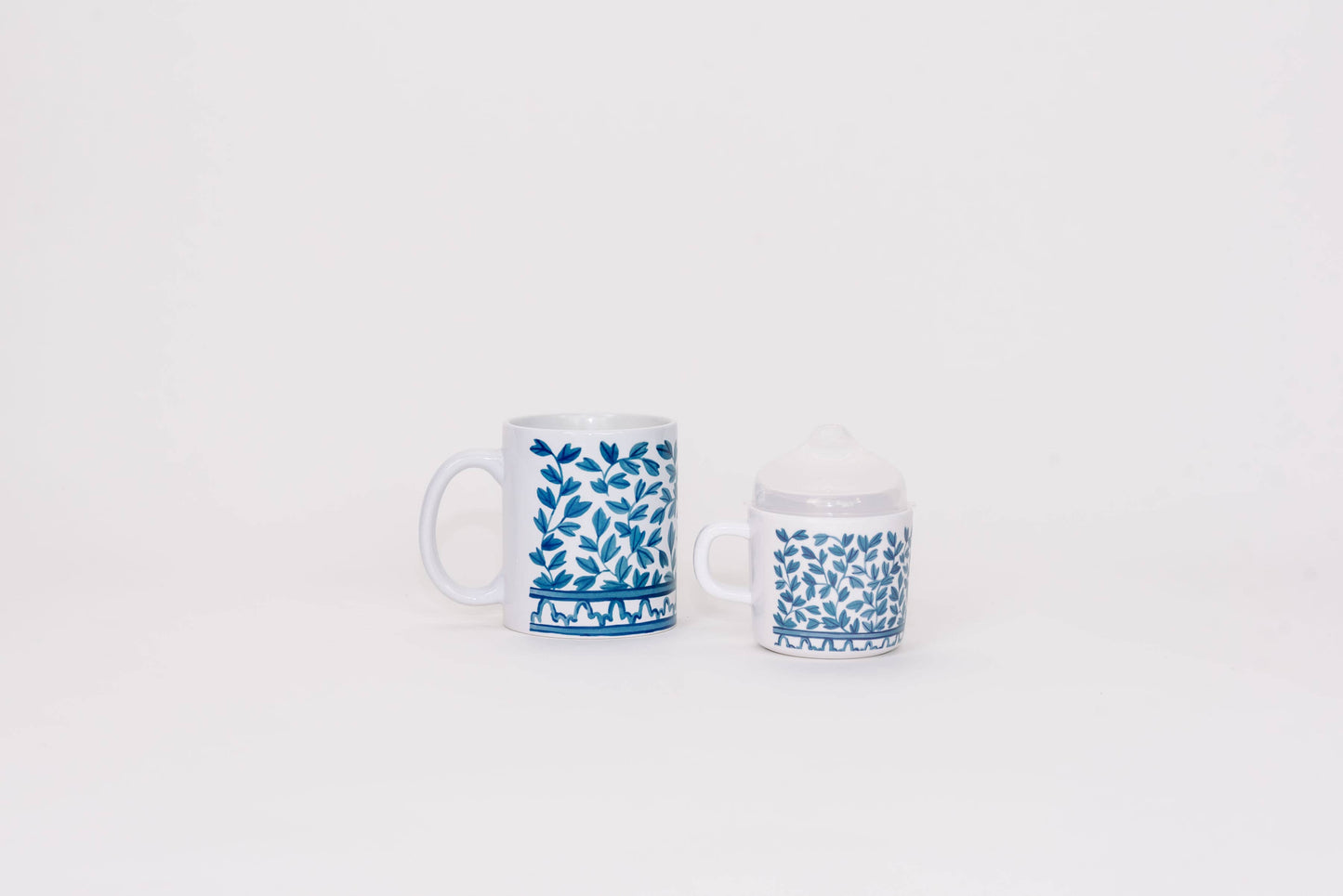 Blue and White Mama and Me Cup Set