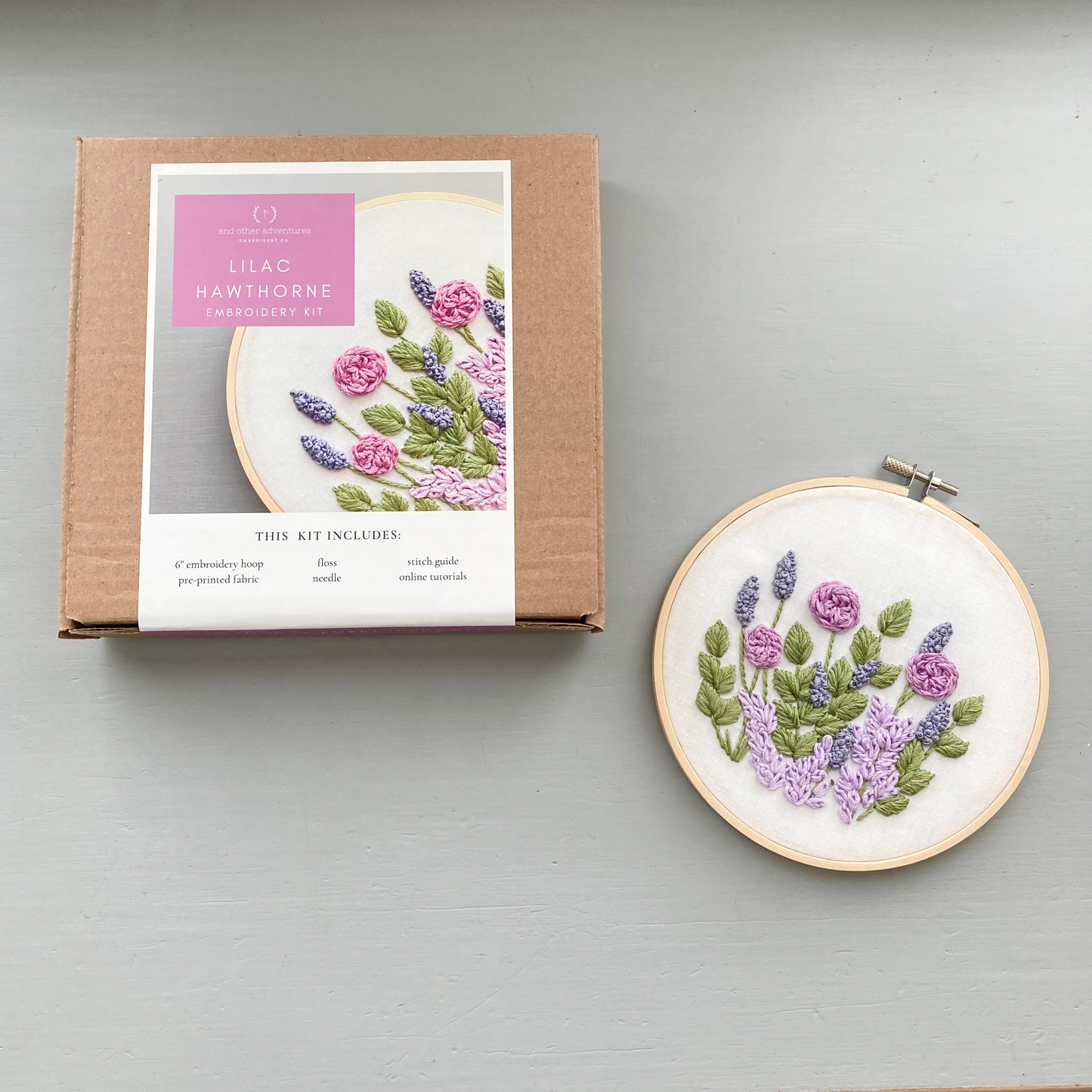 Hand Embroidery KIT - Hawthorne in Lilac