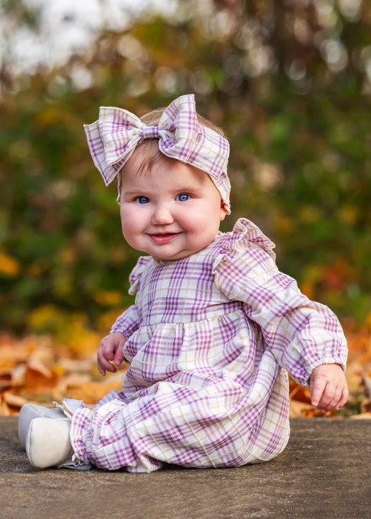 Periwinkle Plaid Romper