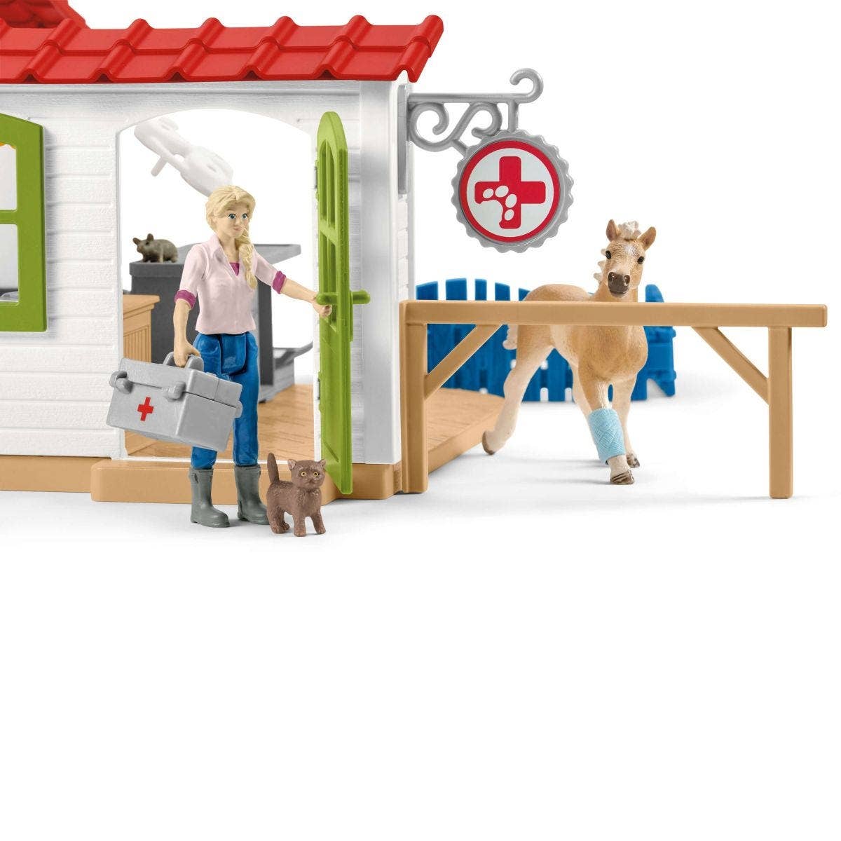 Veterinary Practice With Pets Farm Figurine Toys Play Set