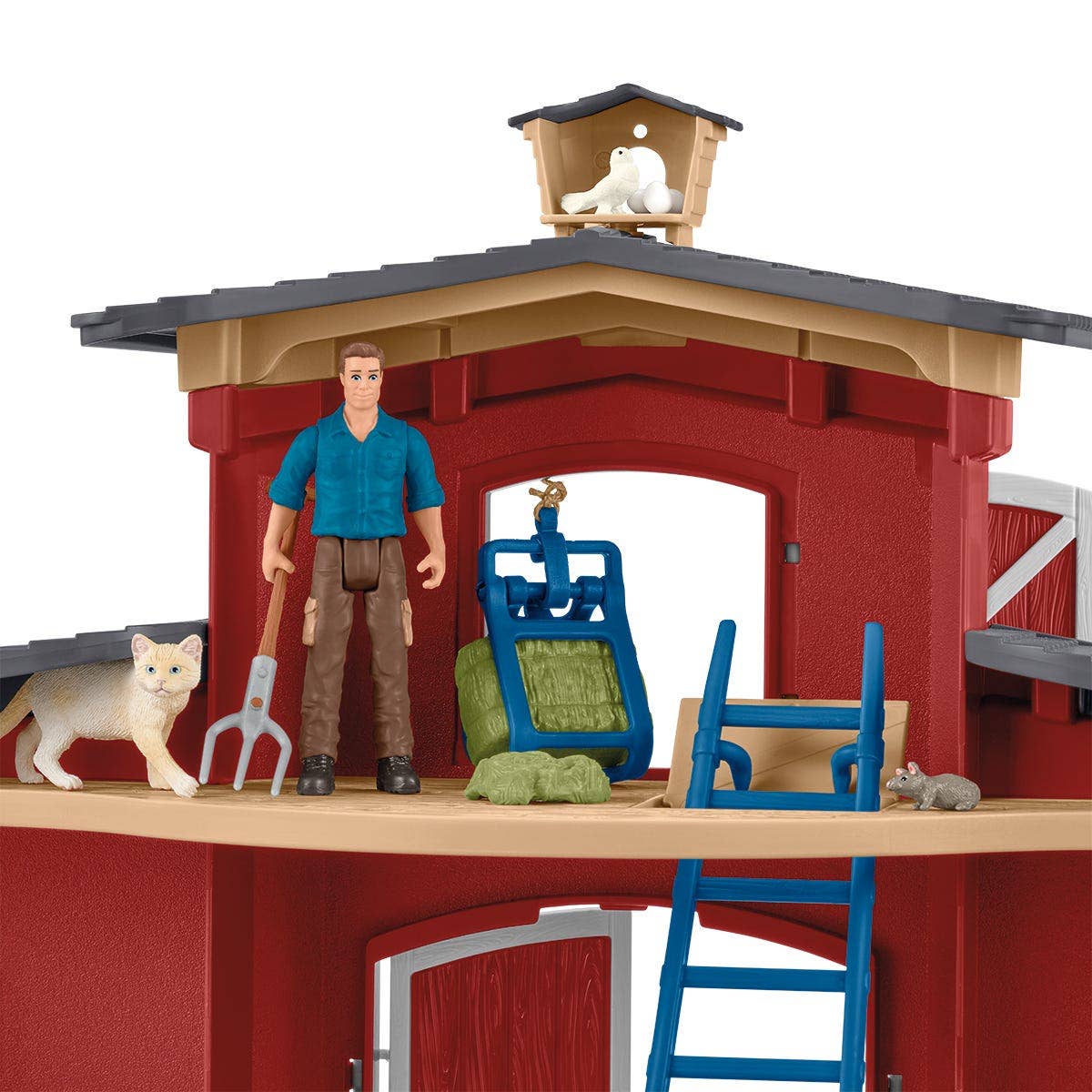 Red Barn  Farm Figurine Toys Play Set