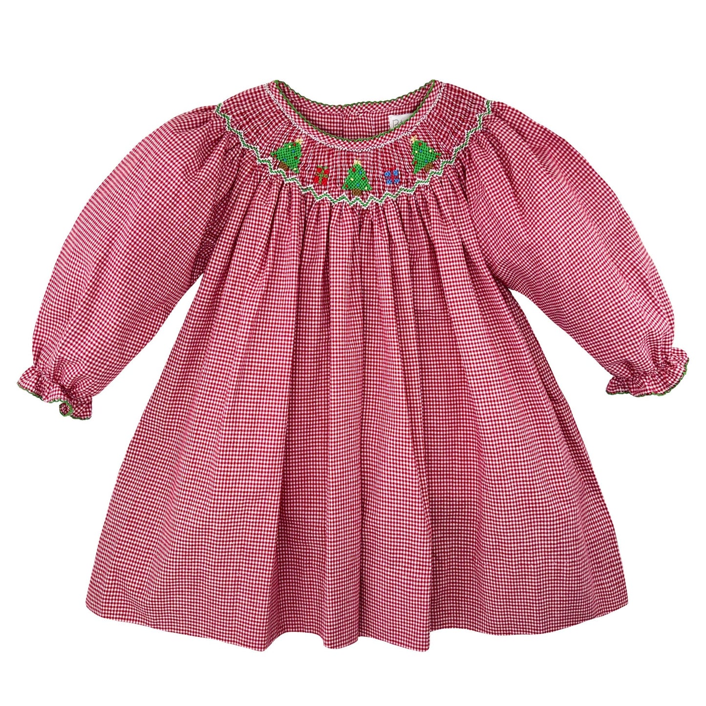 Christmas Bishop Hand Smocked Dress