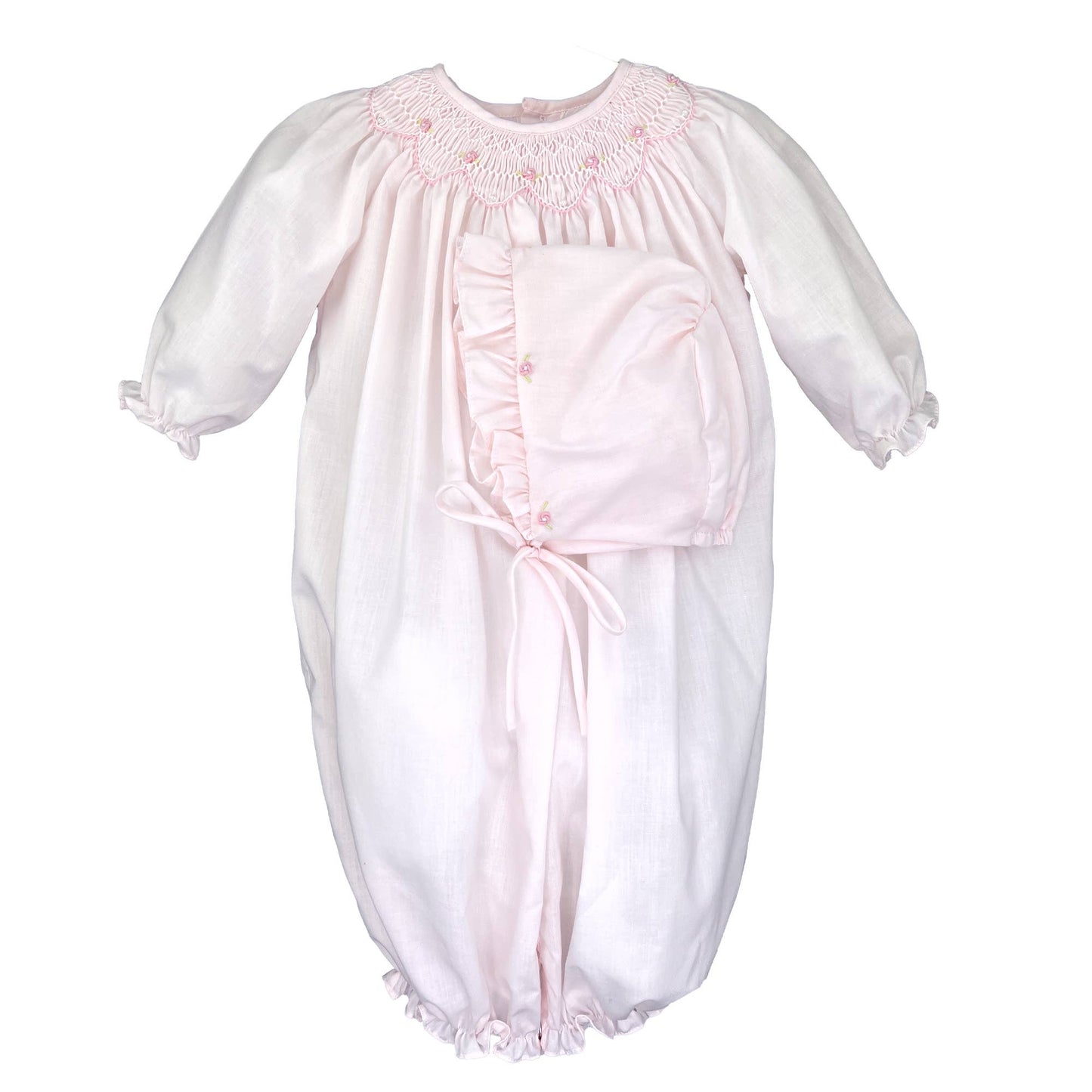 Bishop Smocked Rosebud Convertible Bag: Newborn