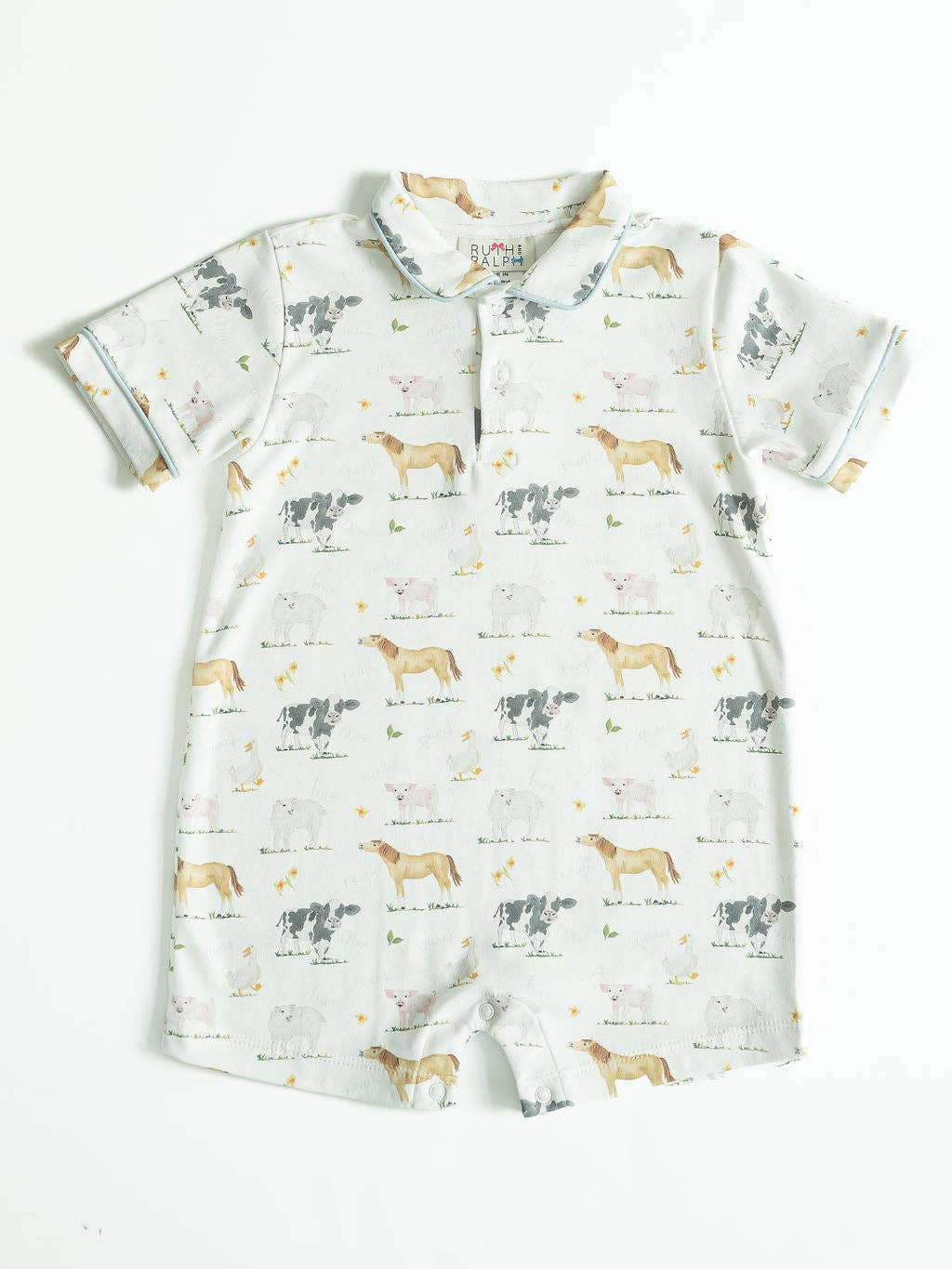 Animal Sounds Harold Romper Pima Cotton