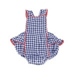 Navy Gingham Sunsuit