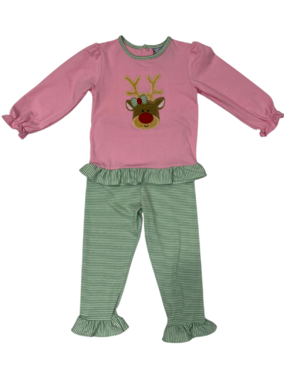 Reindeer Ruffle Pant Set