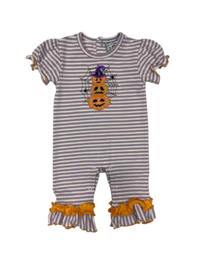 Jack O' Lantern Girls Romper