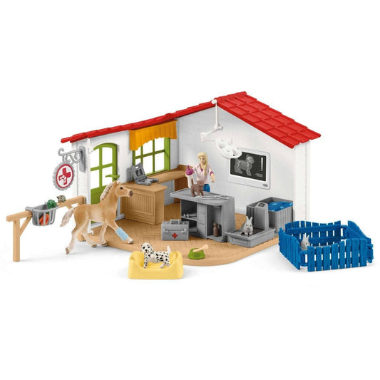 Veterinary Practice With Pets Farm Figurine Toys Play Set